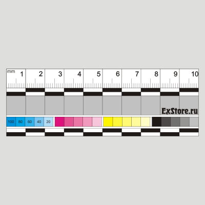 Линейка магнитная криминалистическая с цветовой шкалой 10 см.