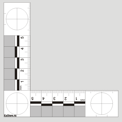 Линейка криминалистическая магнитная угольник